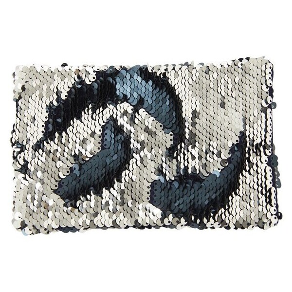 Sensory Sequin Soother, 6 x 4 Inches, Blue/Silver